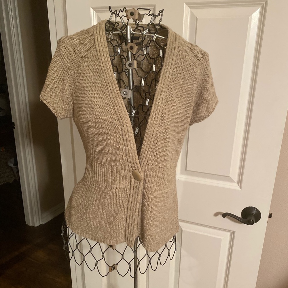 August Silk sweater button vest